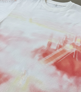 XINSHENG Produttori di Abbigliamento Streetwear, T-shirt Oversize da Uomo con Grafica a Nido d'Ape, Manica Lunga - Product Image 3