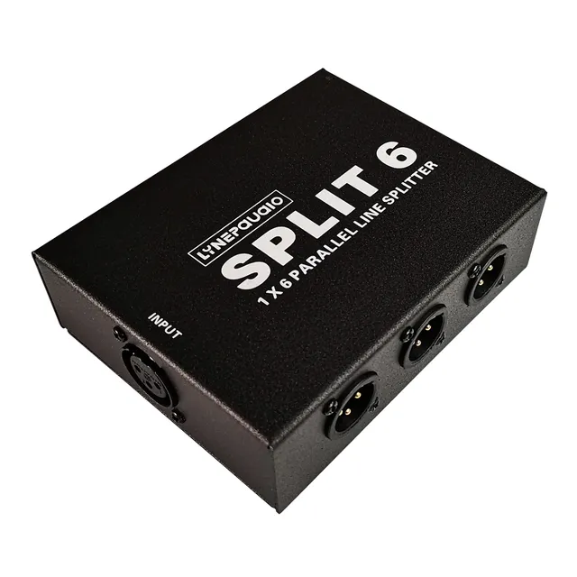 Passive XLR 1-in-6-out Signal Splitter 6-in-1-out Noise Cancelling Mixer Audio Sound Cards for Stage Conference Lossless