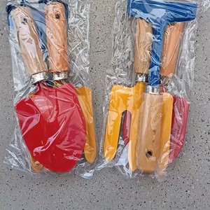 Garden Hand Tools Wooden Handle Three Piece Set Shovel Rake Fork For Planting Digging Soil Turning - Product Image 3