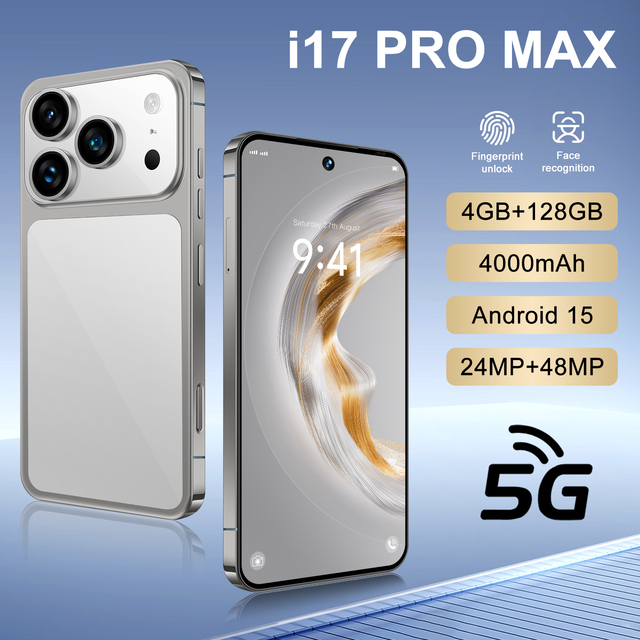 Octa Core I17Mini 5G LTE/CDMA Smartphone 5inch HD OLED 90Hz 4+128GB Android15 Dual SIM for Smooth Daily Multitasking