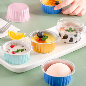 DOMED Poêle à Cupcake-5 oz <span class=keywords><strong>Mini</strong></span> Plateau de Cuisson en Aluminium Lamikins Jetable <span class=keywords><strong>Mini</strong></span> Plateau à Gâteau Conteneur à Gâteau Cupcake Muffin Gâteau - Product Image 5
