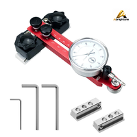 Alat Pengukur Kesejajaran Gergaji Meja 2-in-1 dan Jig Pemotong Tipis dengan Indikator Dial 0.01mm untuk Kesejajaran Mata Gergaji dan Pagar Menggunakan Slot Miter