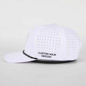 หมวกเบสบอล 5 ชิ้นแบบกันน้ำ ระบายอากาศได้ดี พร้อมโลโก้สั่งทำ ปีกโค้ง ปรับขนาดได้ด้านหลัง ผลิตจากวัสดุอะคริลิก - Product Image 5