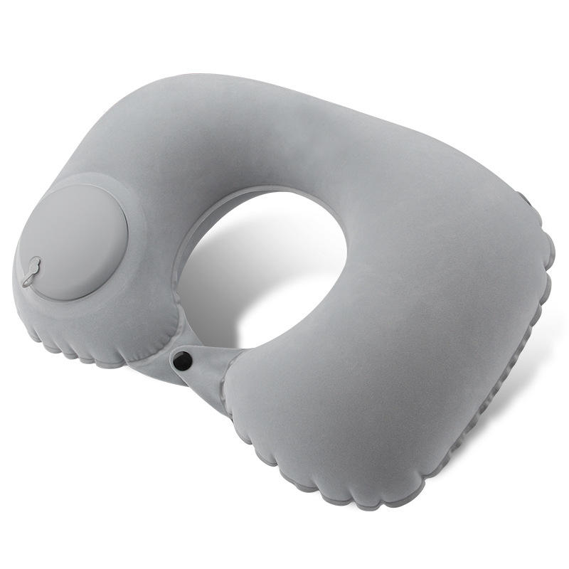 Flocking u pillow-light gray