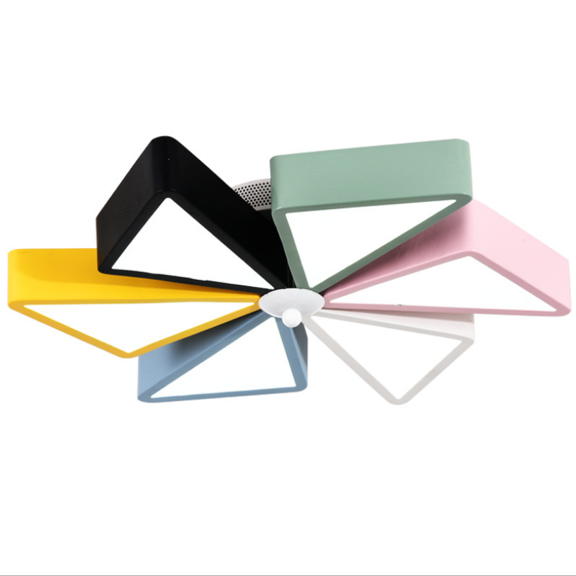 Современный потолочный светильник для детской комнаты в скандинавском стиле, светодиодные цветные лампы в виде Макарон для спальни, с ветряной мельницей, освещение для детской комнаты