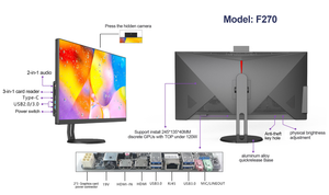All-In-One <b>Computer</b> With 3840x2160 IPS Display Built-In Camera HDMI Interface Black Widescreen Home Use - Product Image 4