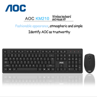 Ensemble clavier et souris sans fil AOC Km210 2.4G, tout-en-un, pour le bureau, ordinateur portable, en stock