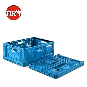 Folding Crate Mesh Transport Plastic Collapsing Vegetable Apple Folding Crate For Logistics