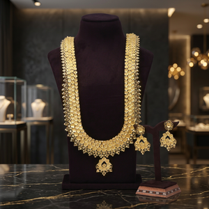 Wholesale 14K 18K 24K Gold Filled Traditional Long Jewelry Set, Forming Long <b>Bridal</b> Jewelry Set, Brass Gold Fashion Jewelry Set. - Product Image 2