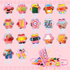 Tableau d'activités Montessori en <span class=keywords><strong>feutre</strong></span> pour l'éducation préscolaire, activité sensorielle DIY pour enfants et tout-petits - Product Image 5