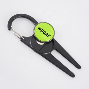 Outil de réparation de divots de <span class=keywords><strong>golf</strong></span> classique personnalisé en alliage de zinc bronze antique, fourche à divots avec clip ceinture et marqueur de balle magnétique - Product Image 1