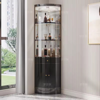 Meuble de bar moderne, meuble de luxe, acier inoxydable doré, vitrine en verre, buffet pour salon, salle à manger