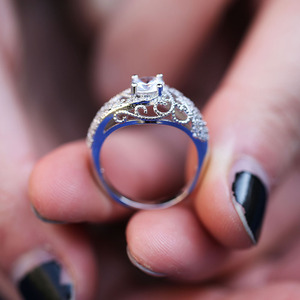 Anello Romantico in Lega di Metallo Prezioso con Motivo Floreale in Rilievo per Donne, Gioiello da Dito alla Moda, Regalo - Product Image 6