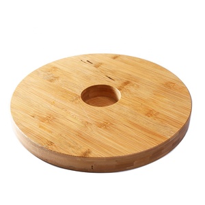 Base Redonda de Madera de Alta Calidad para Narguile, Tabla de Bambú para Narguile con Luz LED - Product Image 1
