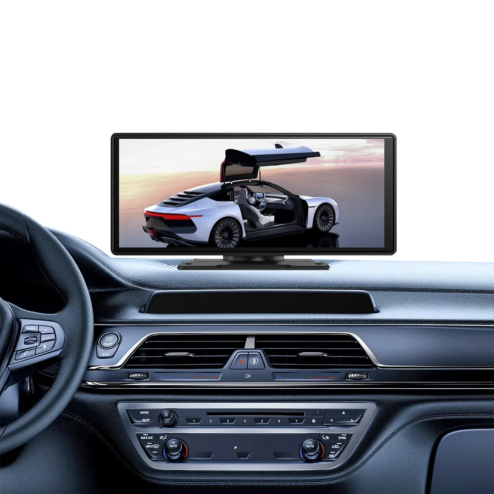 Radio DVD universelle multimédia de voiture à écran tactile capacitif de 10.26 pouces lecteur MP5 avec boussole numérique et fonction CarPlay