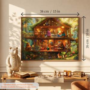 Puzzle <span class=keywords><strong>sur</strong></span> mesure de mille pièces, motif Cabane dans les Arbres Famille Ours, en carton gris, impression UV Heidelberg, SnugFit, sans bavures, plan complet, GreenBox, robuste - Product Image 6