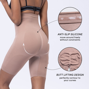 Shorts Modeladores de Alta Compressão Sem Costura e Respirável para Controle de Barriga em Tamanhos Grandes - Product Image 4