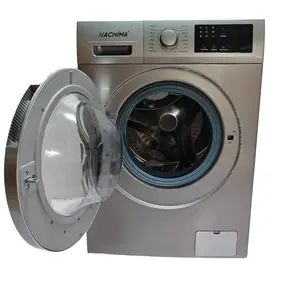 Grande capacità di 10kg automatico a tamburo lavatrice a carico frontale con riscaldamento regolabile ad asciugatura a temperatura
