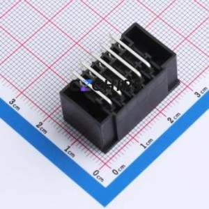 DB2ERHBM-3.5-2*5P-BK Plug-in Terminal Block Bent Lead Through Hole,P=3.5mm Board-to-Board / Socket - Closed Screw Fixing 2x5P - Product Image 2