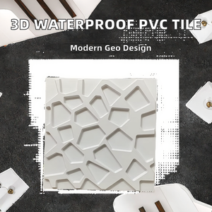 Panneau mural décoratif en PVC 3D à découpe géométrique, imperméable, anti-collision, OEM pour la décoration murale de la maison et des hôtels - Product Image 1