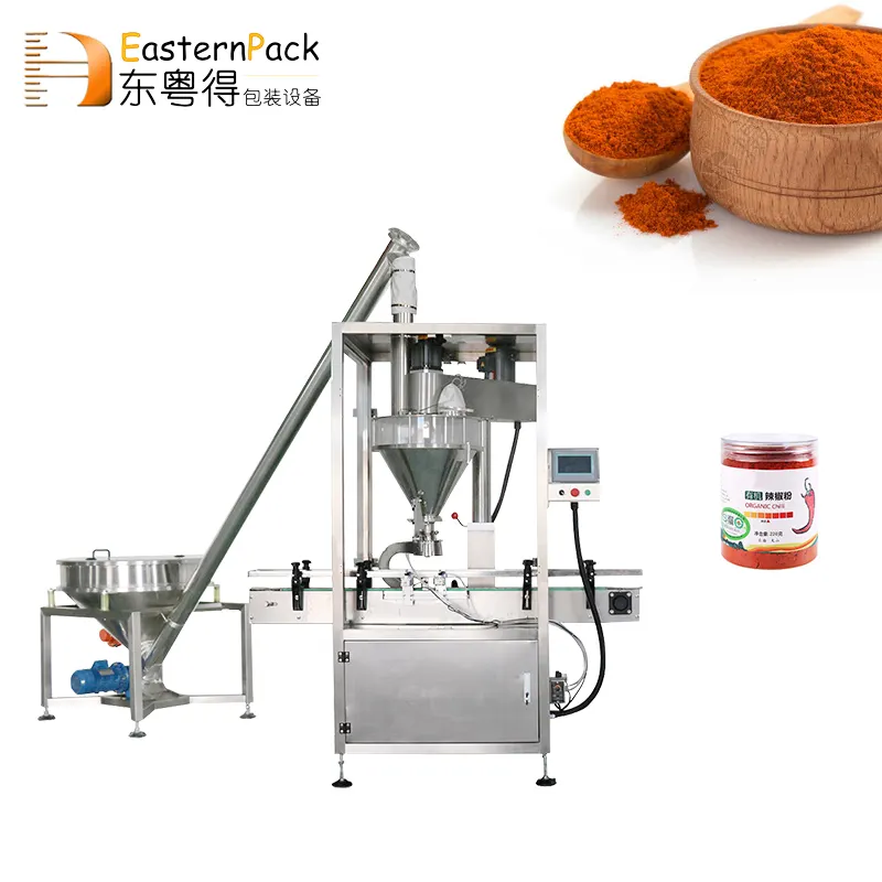 Small Automatic single head auger Powder bottle packing Starch Corn Wheat Flour Coco Sugar Filling Machine