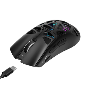 <span class=keywords><strong>Souris</strong></span> de jeu <span class=keywords><strong>sans</strong></span> <span class=keywords><strong>fil</strong></span> optique USB Havit MS1042WB de qualité supérieure avec éclairage LED RGB respirant pour PC portable - Product Image 3