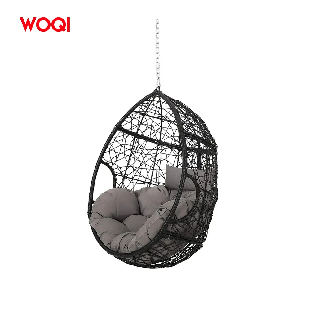 Woqi hamak Cradle sallanan Modern mobilya su veranda açık bahçe Rattan yumurta salıncak sandalye