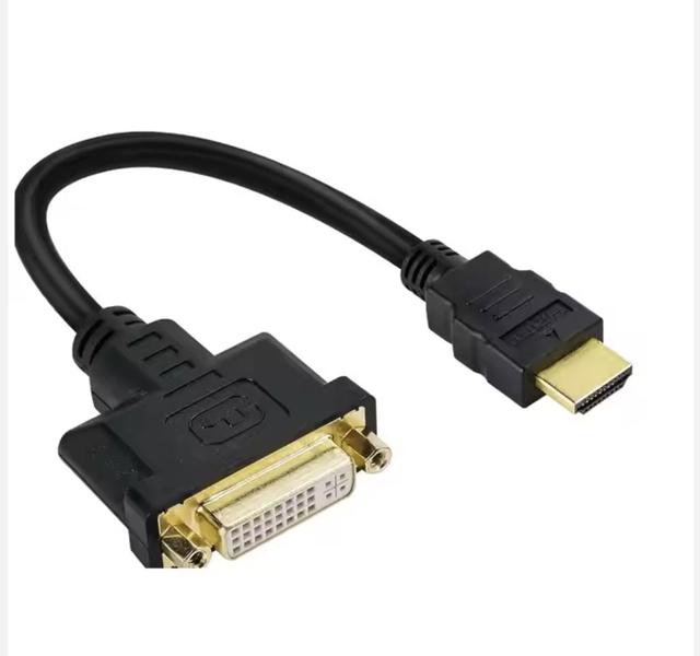 SYONG HDMI to DVI Cable Adapter,Bi-Directional HDMI Male to DVI Female Converter 1080p60Hz,Gold Plated Connector for PC TV 0.3m