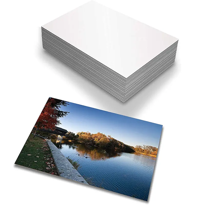 กระดาษภาพถ่ายเคลือบเงา A4 กันน้ําพิมพ์สองด้าน 300gsm 230gsm 4x6" อิงค์เจ็ทสีขาว A6 คุณภาพสูง