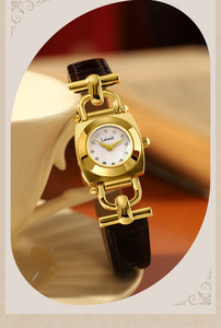 นาฬิกาวินเทจสุดพิเศษพร้อมสายหนังควอตซ์หน้าปัดสี่เหลี่ยม - Product Image 5