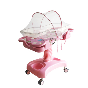 LK مستشفى طبي استخدام ABS عربة أطفال رفع سرير رعاية حديثي الولادة فرامل غاز تصميم مريح لتشخيص الأطفال - Product Image 1