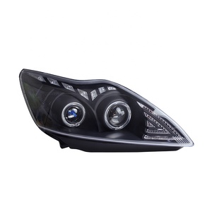 Conjunto de Faros Delanteros LED de Modificación para Ford <span class=keywords><strong>Focus</strong></span> Clásico 2009-2013, Lentes con Ojos de Ángel, Luz Diurna, Lámpara de Xenón - Product Image 5