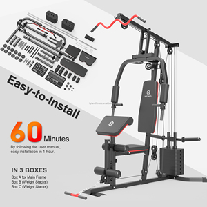 Estación de Gimnasio <span class=keywords><strong>Multifuncional</strong></span> de Alta Resistencia para Entrenamiento de Cuerpo Completo, Máquina de Fuerza Compacta 2 <span class=keywords><strong>en</strong></span> 1 de Doble Carga para Ejercicio <span class=keywords><strong>en</strong></span> Casa - Product Image 6