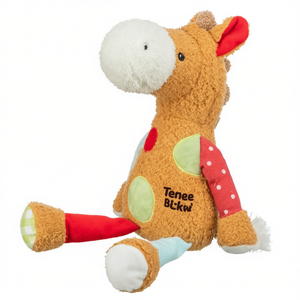 Peluche cheval patchwork 40 cm pour animaux de compagnie, jouet en peluche doux - Product Image 3