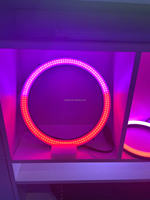 Controlador DMX de 24 V + 40 Anillos LED Redondos Digitales Direccionables RGB para Decoración de Discotecas