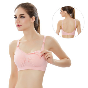 Sujetador de lactancia sin costuras de gran tamaño para lactancia posparto Maternidad Hebilla frontal sin cables Push-Up Intimates - Product Image 4