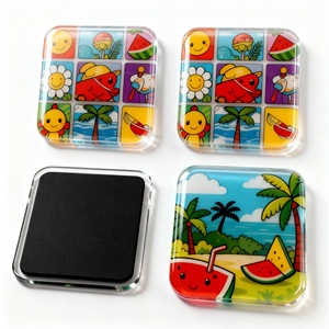 แม่เหล็กติดตู้เย็นอะคริลิคพิมพ์ลายตามสั่งพร้อมโลโก้โรงงาน ของขวัญส่งเสริมการขาย ลายทิวทัศน์ ลายการ์ตูน แม่เหล็กอะคริลิคเคลือบอีพ็อกซี่สำหรับติดตู้เย็น - Product Image 3