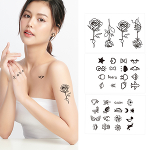 สติกเกอร์สักลายชั่วคราวลายเล็กๆ แบบออร์แกนิค กันน้ำ กันเหงื่อ สำหรับติดบนใบหน้าและร่างกาย ใช้งานได้อย่างมืออาชีพ - Product Image 3