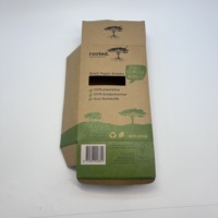 Boîte en papier kraft écologique recyclable avec revêtement UV doré, design pliable et creux, boîte d'emballage