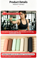Haltères en silicone YYJS, mini barres de fitness antidérapantes et résistantes à la saleté, poids pour les mains pour l'entraînement à domicile, le Pilates et le renforcement des bras