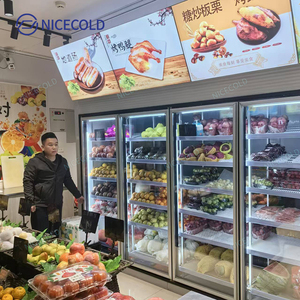 16 Cửa Đi Bộ Trong Bia Mát 30 "* 75" Cửa Kính Hiển Thị Phòng Lạnh Cho Siêu Thị - Product Image 6