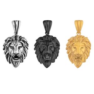 Collar con Colgante de Cabeza de León para Hombre, de Acero Inoxidable, Estilo Deportivo, Accesorios de Arrogancia, Colgante de Animal para Cristiano - Product Image 1