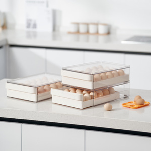 Nhà Bếp tủ lạnh trứng lưu trữ hộp nhựa vịt trứng Bộ sưu tập hộp hộ gia đình bảo quản và chống rơi khay trứng - Product Image 5