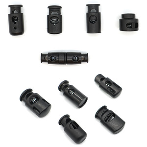 Plastic Single Hole Spring Drawstring Buckle Black Auto Lock <b>Slide</b> For Bags Adjustable Closure Accessory - Product Image 4