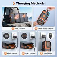 Batterie solaire magnétique pliable 20000mAh avec câbles intégrés, charge sans fil, charge rapide, étanche, portable