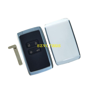 Haute qualité pour <span class=keywords><strong>Renault</strong></span> 4 boutons couverture <span class=keywords><strong>de</strong></span> <span class=keywords><strong>carte</strong></span> à puce blanc couverture arrière boîtier <span class=keywords><strong>de</strong></span> remplacement sans Logo - Product Image 1