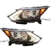 Kit de phares avant pour voiture, version américaine, réflecteur ambre, OE 26025-DF30A 26075-DF30A, lampe avant pour Nissan Qashqai 2015, projecteur auto