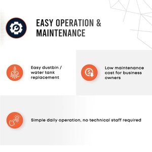 หุ่นยนต์ดูดฝุ่นเชิงพาณิชย์แบบออลอินวันสำหรับสำนักงานขนาดใหญ่ เสียงรบกวนต่ำกว่า 60dB รองรับการควบคุมระยะไกล - Product Image 2