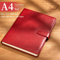Libreta de Cuero PU A4 con Logotipo Personalizado, Diario Ejecutivo con Hebilla, 240 Páginas, Agenda para Reuniones de Oficina, Regalo