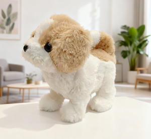 Chó Con điện màu trắng và màu vàng-Con Chó sang trọng bò, đi bộ, sủa và vẫy đuôi - Product Image 3